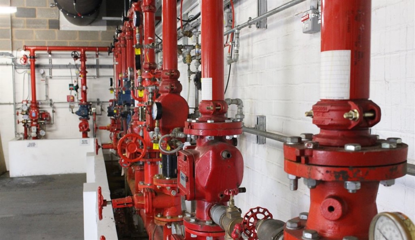 Sprinkler riser room